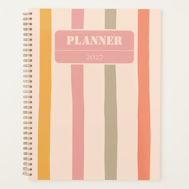 Agenda Listrado Personalizado Vintage  (Frente)