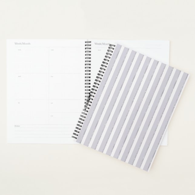 Agenda Listras de Glitter Roxo Lavanda   (Exibição)