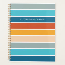 Agenda Listras do Pôr do Sol Personalizadas Modernas e Re