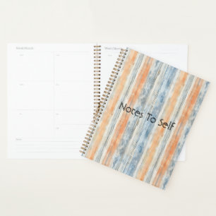 Agenda Listras Pessoais de Creme de Pêssego Azul