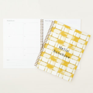 Agenda Listras Xadrez Brancas Dourado Amarelo