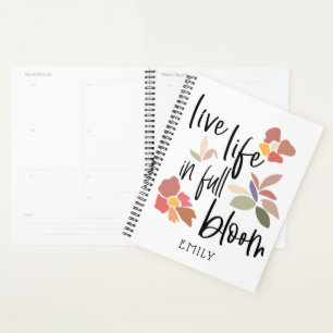 Agenda Live Life In Cheio Bloom Cote Motivacional