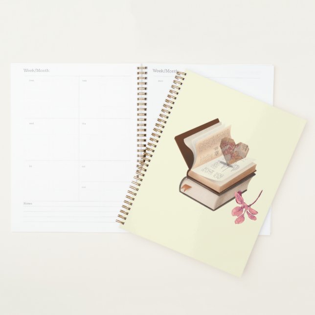 Agenda Livro com mapa amante & flor (Exibição)