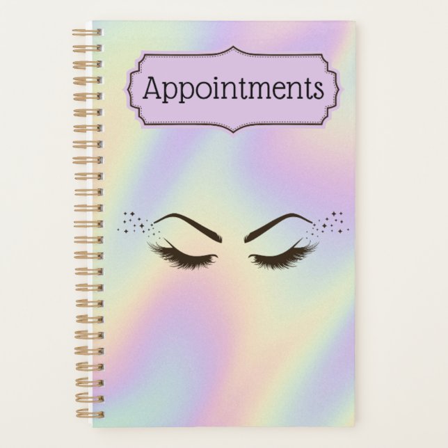 Agenda Livro de Agendamentos de Lash Tech (Frente)