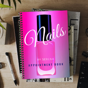 Agenda Livro de compromisso rosa elegante da tendência do