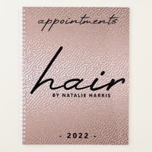 Agenda Livro de Compromissos Chic do Cabelo Dourado Elega