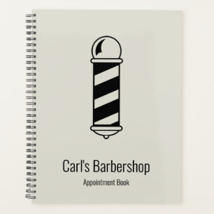 Agenda Livro de Compromissos da Barbearia de Cinzas Simpl