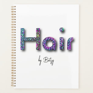 Agenda Livro de Compromissos da Lista de Cabelos Glitter