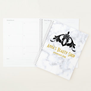 Agenda Livro de Compromissos de Bela do Marble Branco Per