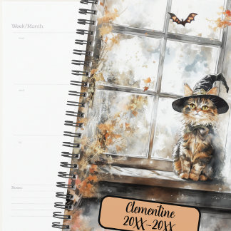 Agenda Livro de Compromissos Diário de Gata Bruxa Mágica