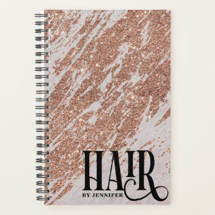 Agenda Livro de Compromissos do Cabelo de Mármore e rosa