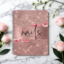 Livro de Compromissos do Técnico de Nail Dourado M