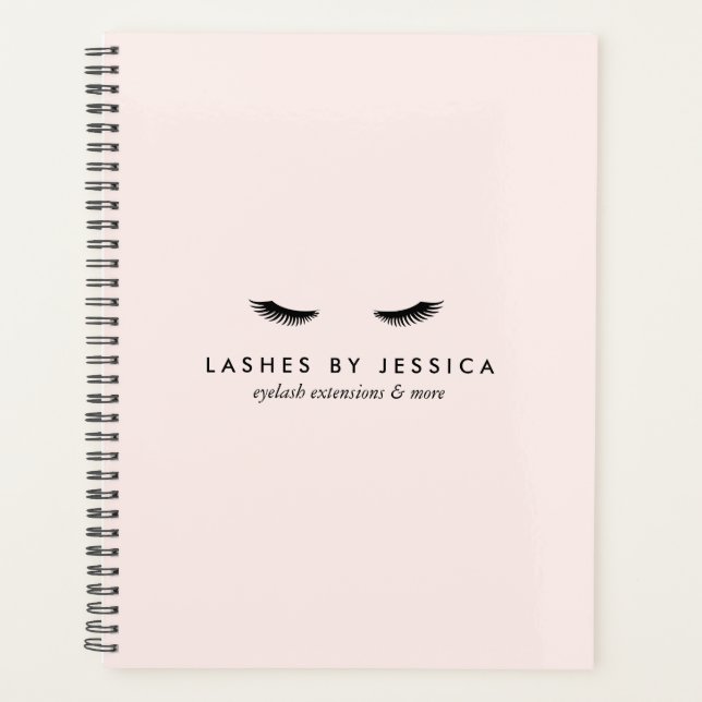 Agenda Livro de Compromissos Rosa Clássico de Glam Eyelas (Frente)