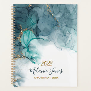 Agenda Livro de marcação do ouro com dourado a aquarela