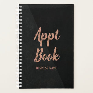 Agenda Livro de nomeação de rosa de ouro moderno e esti