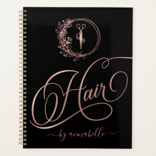 Agenda Livro de nomeação do logotipo do Cabelo Dourado