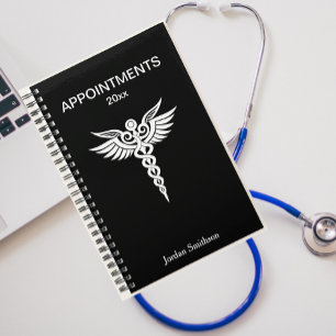 Agenda Livro de Nomeações Médicas Personalizadas Sleek
