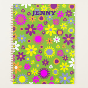Agenda Livro de Planeamento Semanal Mensal Floral Colorid