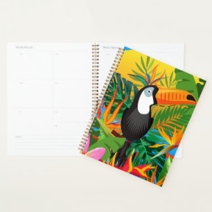 Agenda Livro do Planeador da Floresta Tropical de Turiano