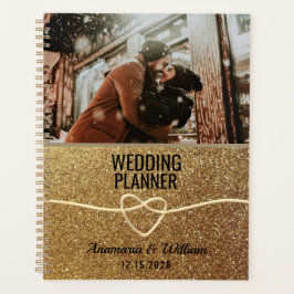 Agenda Livro Planeador de Casamento com Foto Dourada