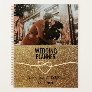 Agenda Livro Planeador de Casamento com Foto Dourada