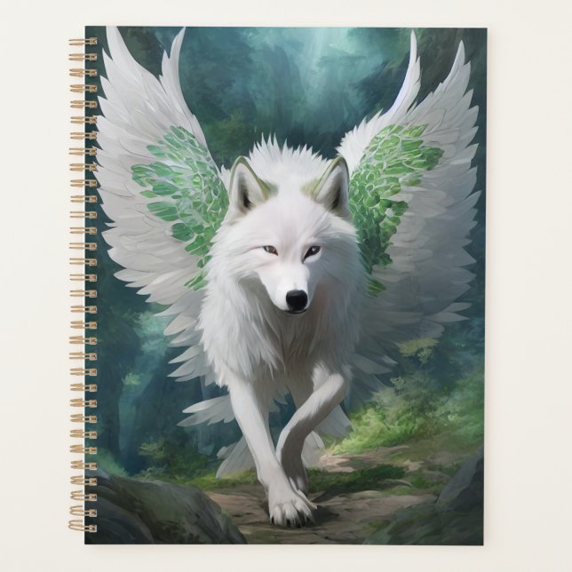 Agenda Lobo Branco com Asas (Frente)