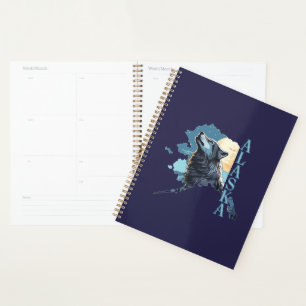 Agenda Lobo e Lua do Contorno do Alasca