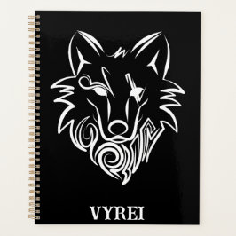 Agenda Lobo Tribal Negro e Branco