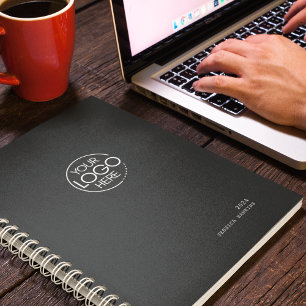 Agenda Logotipo Clássico Black Noir Modern Semanalmente