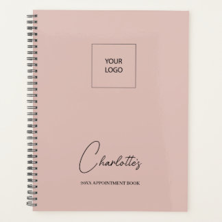 Agenda Logotipo comercial Blush Pink Elegante Pink