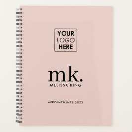 Agenda Logotipo comercial Cor-de-rosa-pincelada moderna d
