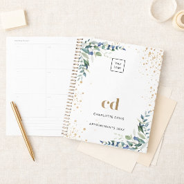 Agenda Logótipo comercial do Eucalyptus greenery gold 202