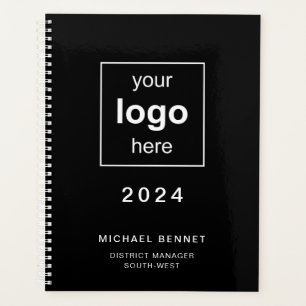 Agenda Logotipo comercial preto moderno 2024