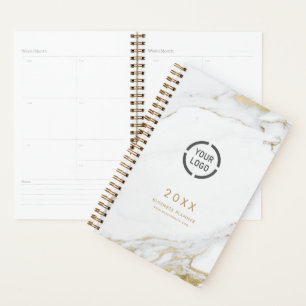 Agenda Logotipo da empresa luxe moderna faux gold marble