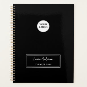 Agenda Logotipo da empresa preto e branco