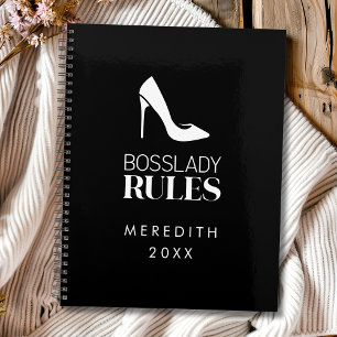 Agenda Logotipo de Lady Stiletto Preto Branco