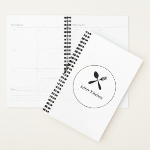 Agenda Logotipo de negócio da silhueta e garfo