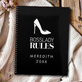 Agenda Logotipo de Stiletto da Chefa Preta e Branca