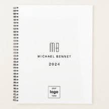Logotipo Empresarial Preto e Branco Moderno 2024 