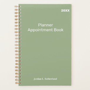 Agenda Logotipo Personalizado Minimalista Elegante Verde 