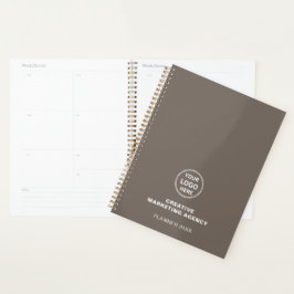 Agenda Logotipo Personalizado Moderno Bege Negócios