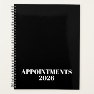 Agenda Logotipo preto branco monograma iniciais negócios