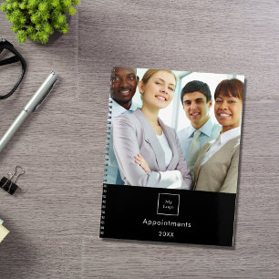 Agenda Logotipo preto do logotipo da foto da empresa Equi