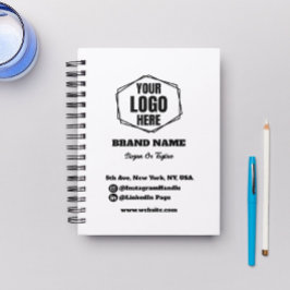 Agenda Logotipo preto e branco personalizado para empresa