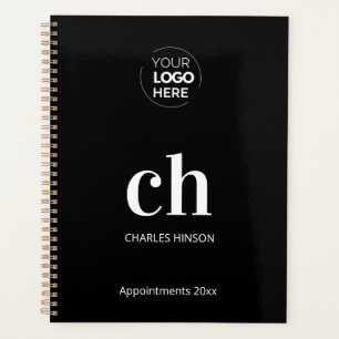 Agenda Logotipo preto monograma iniciais