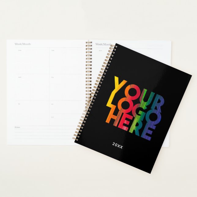 Agenda Logotipo preto simples para empresas (Exibição)