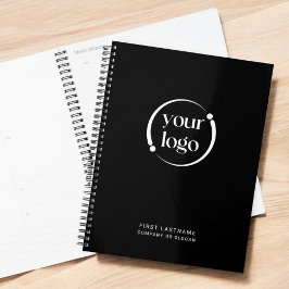 Agenda Logotipo profissional moderno simples em preto