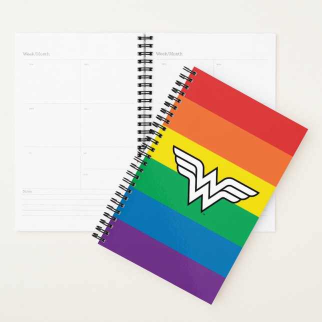 Agenda Logotipo Rainbow para Mulher Maravilha (Exibição)