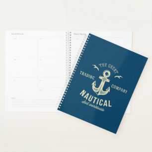 Agenda Logotipo Retro Náutico