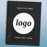 Agenda Logotipo Simples e Promoção Empresarial de Texto<br><div class="desc">Design de logotipo simples e texto personalizado para promover a fidelidade à marca e promover sua pequena empresa. Substitua o logotipo pelo seu e altere ou exclua o texto superior e inferior na frente para personalizar. Perfeito para usar em sua empresa, para fins promocionais e para dar a funcionários, clientes...</div>